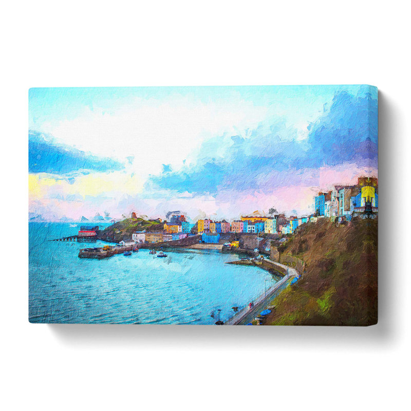 Tenby Harbour In Pembrokeshire Wales - Wrapped Canvas Painting, 50.8 cm H x 76.2 cm W