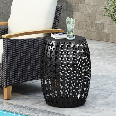 Table d'appoint en métal - coupe en fer moderne, 16,7 po x 20,9 po, élégante, sans assemblage, coupe élégante, 16,50 po x 16,50 po x 20,50 po, structure thermolaquée