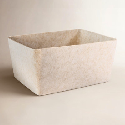 Sculpted Felt Wool Storage Bin