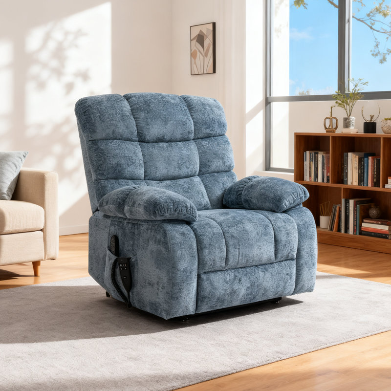 Lift Recliner Chair Heat Massage Dual Motor Infinite Position Up To 350 Lbs Large Electric Power Lift Recliners With Power-remote