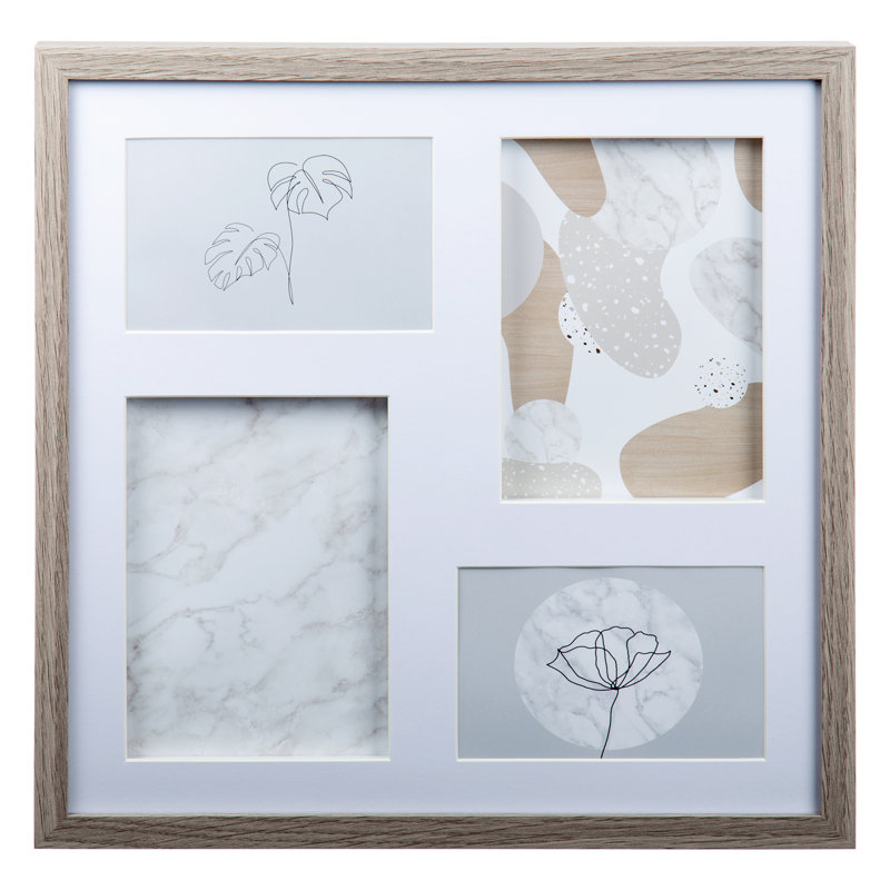 Umur Beveled Picture Frame with Mat, Beige