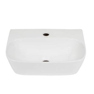 Elanti 11.625'' White Ceramic Rectangular Bathroom Sink