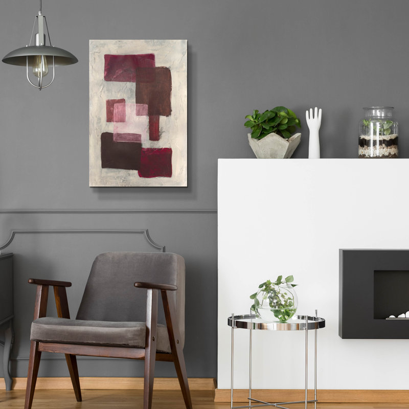  «Vermillion Shapes 1» par Michael Willett, art mural en verre acrylique, 16 po x 24 po, H 24 po x l 16 po