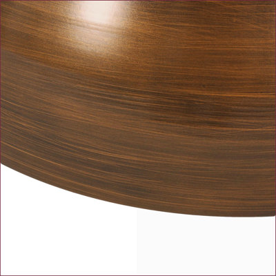 Modern Brushed Antique Brown Iron Coffee Table for Living Room, No Assembly Required