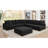 Large Seating Corduroy Modular Sleeper Sectional-1173673350