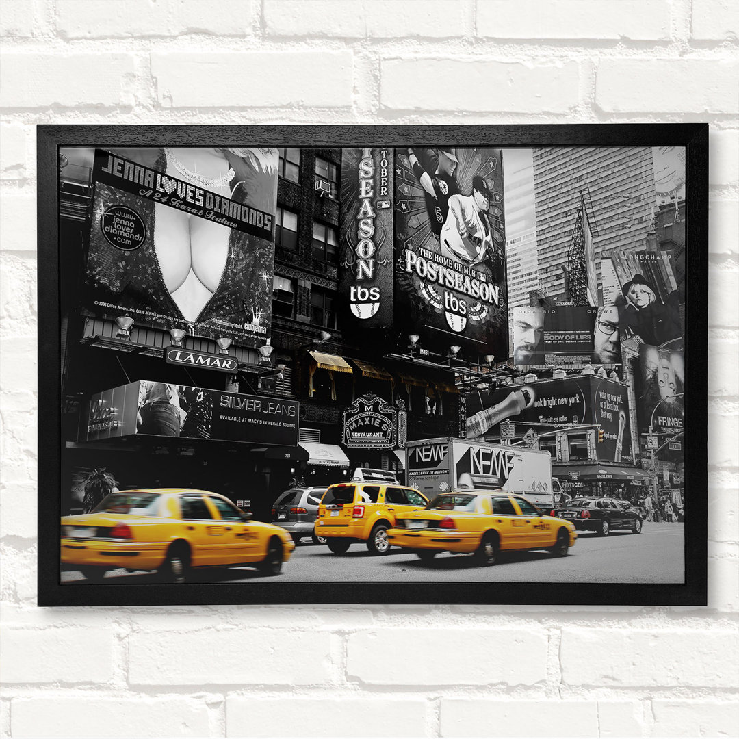 Nyc Broadway Cabs B N W Gelb - Druck