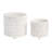 Charmayne Stoneware Ceramic Planter Set with Textured Design and Footed Base - Set of 2-1208997732