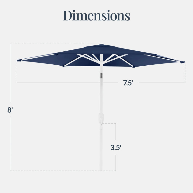 Parasol de marché pour terrasse 7,5 pi, Marine