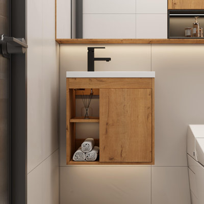 Ensemble de meuble-lavabo flottant 20 po pour petits espaces