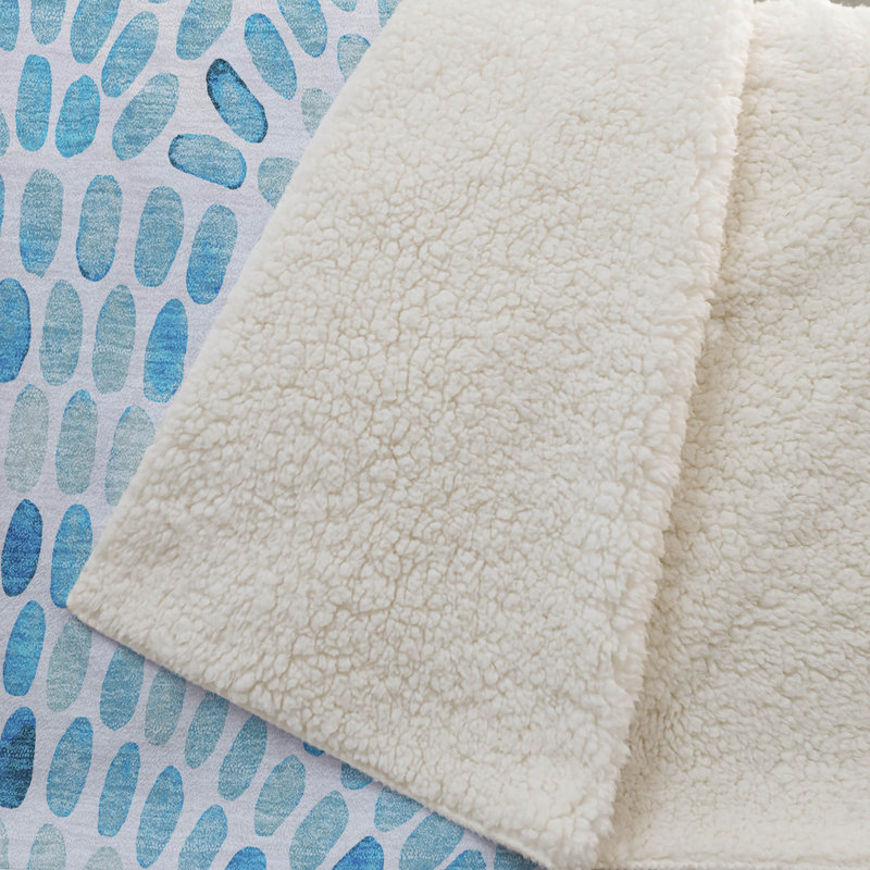 Couverture en sherpa One Pixie Street Teal 50" x 70", couleur sarcelle, Bleu sarcelle; cobalt; menthe; ivoire
