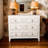 Retro Carved Cabinet, Bedside Table With 3 Drawers For Home Use 45.67*14.96*38.58 Inches
