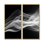 «Black White Contemplative Abstraction II», art mural moderne sur toile