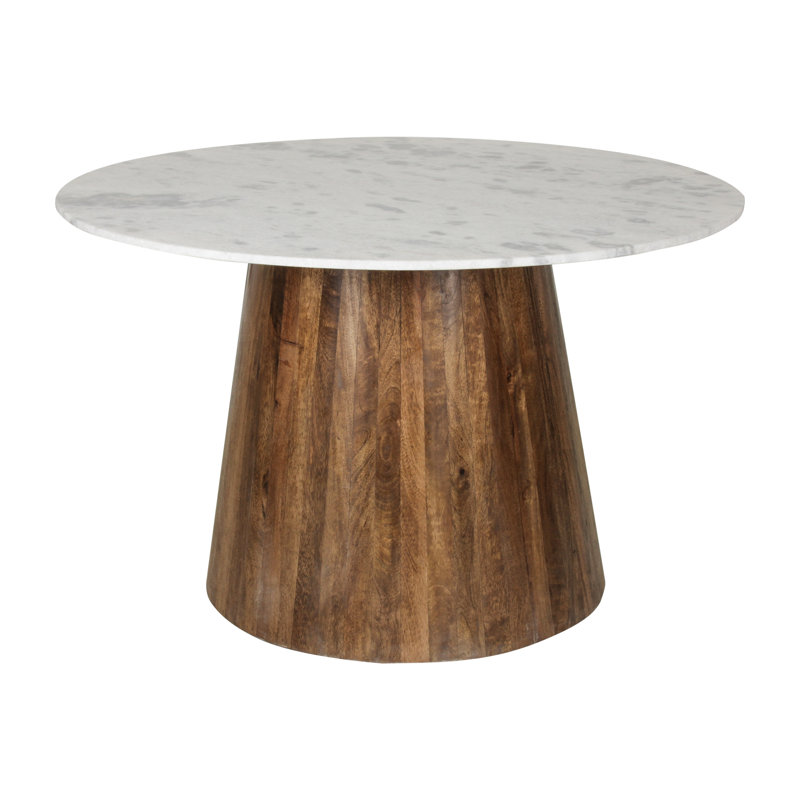 Tamia 48" Round Marble Dining Table