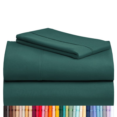 Luxclub 4 PC Emerald Queen Silky Soft Cooling Extra Deep Pocket Performance Sheet Set