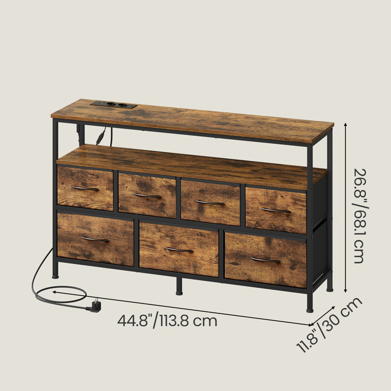 113.8cm W 7 - Drawer Chest of Drawers