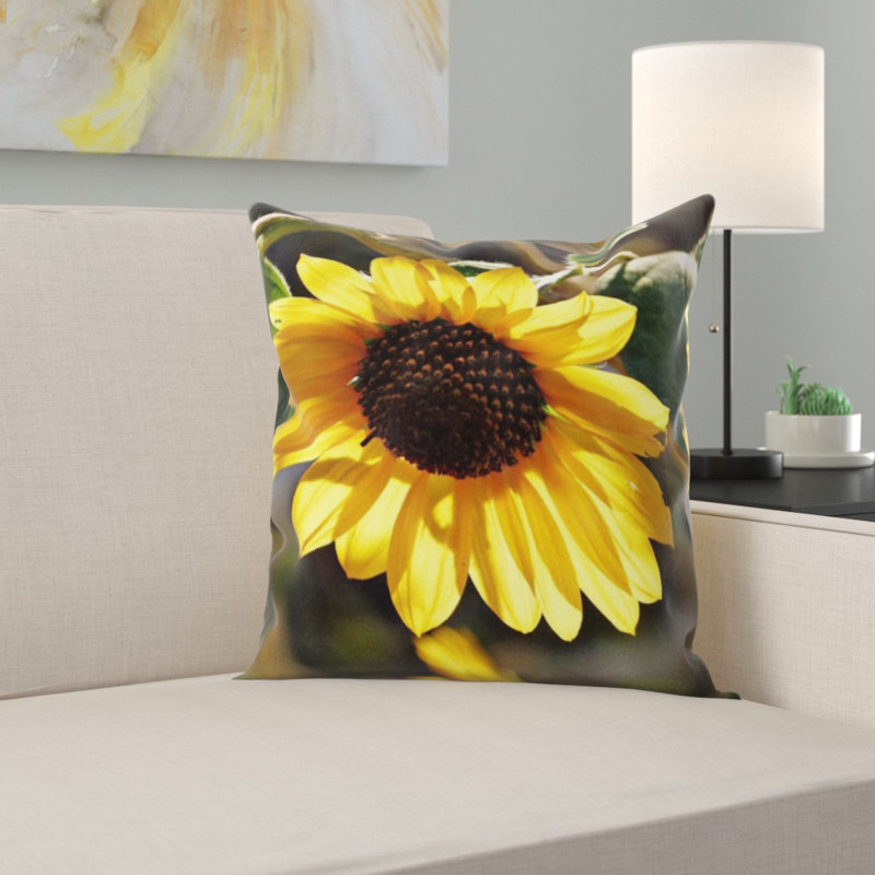 Coussin décoratif tournesol