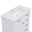 Meuble-lavabo 36 po avec lavabo, lavabo en céramique, 2 tiroirs basculants, charnières de porte à fermeture en douceur, blanc-121294592