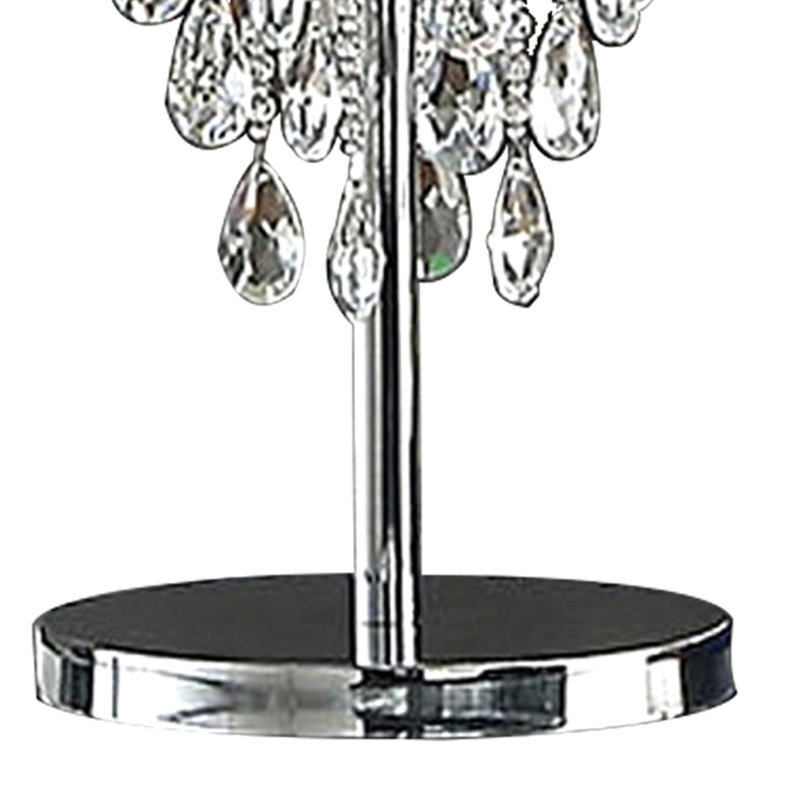 Kaylien Chrome Crystal Chandelier Table Lamp
