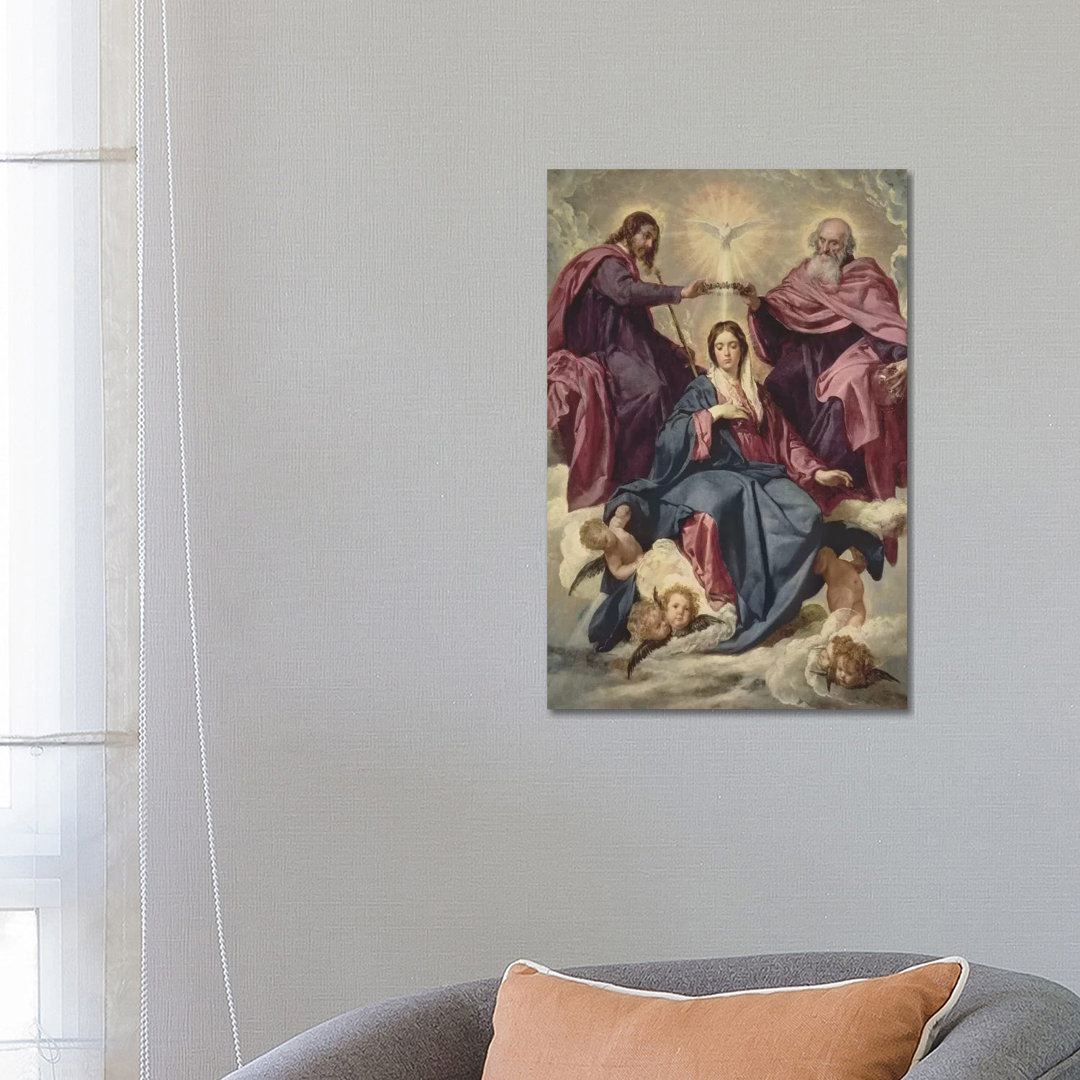 Coronation Of The Virgin, C.1641-42 by Diego Rodriguez De Silva Y Velazquez - Wrapped Canvas Painting