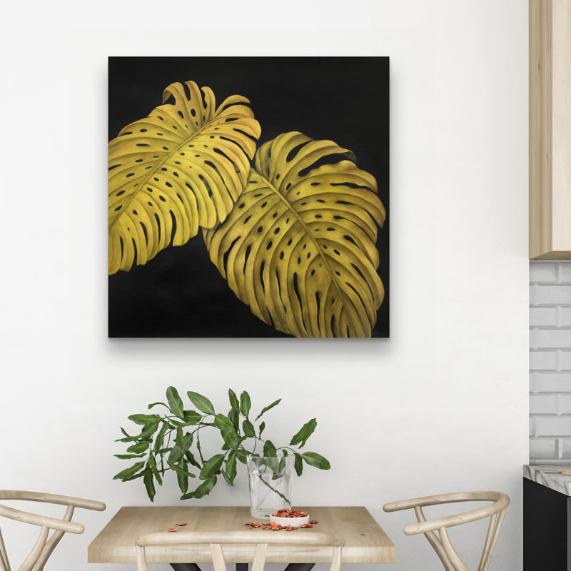 monstera - 32"x32" art on canvas