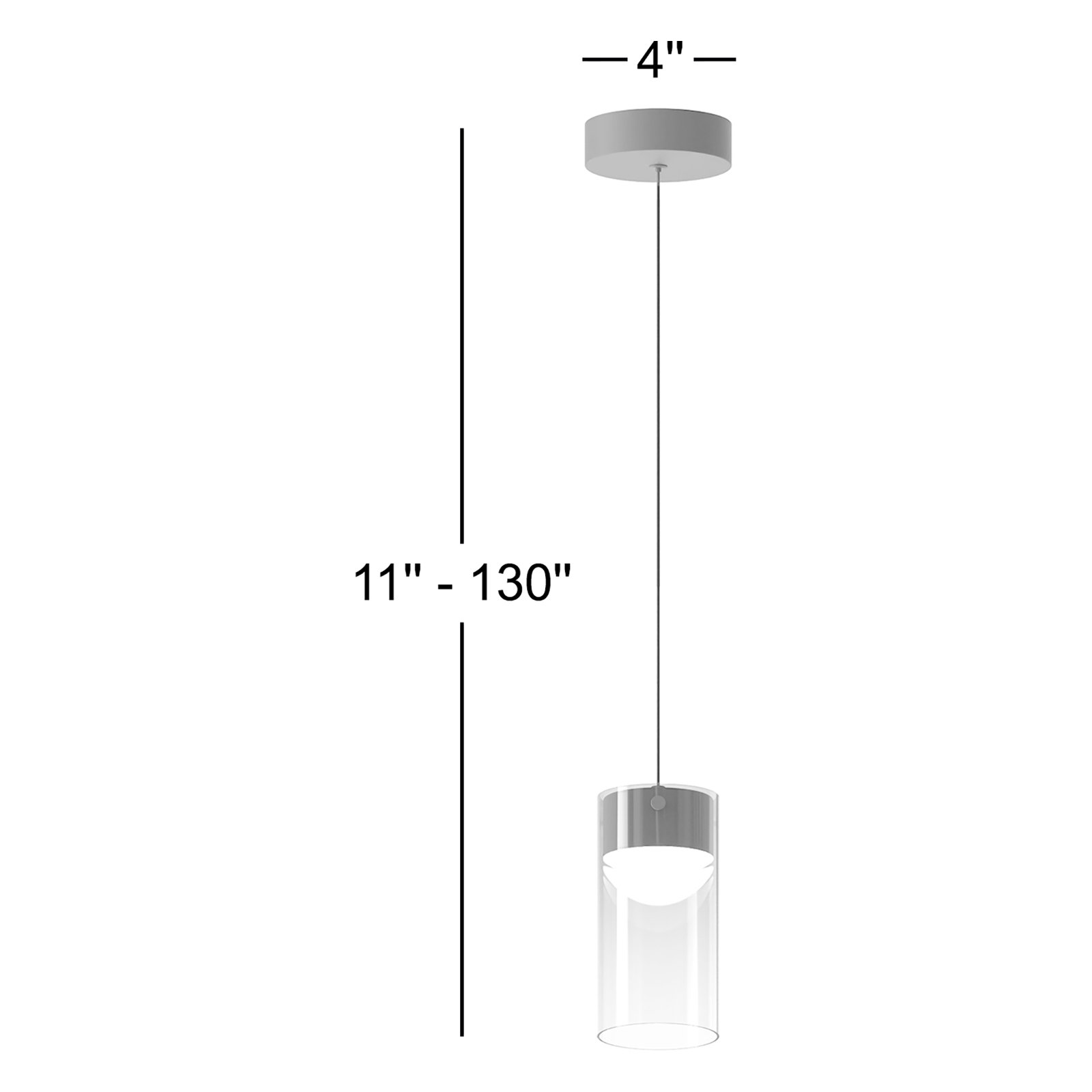 Delonda Single Light Glass Dimmable LED Pendant, Amber