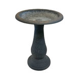 Birds and Beyond 19"D x 24"H Fiber Clay Birdbath Baringer Collection