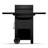Dual-Element Outdoor Freestanding Electric Grill with Warming Rack in Black