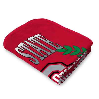 Ohio State Buckeyes NCAA Plateau Silk Touch Throw Blanket 46X60 Inches