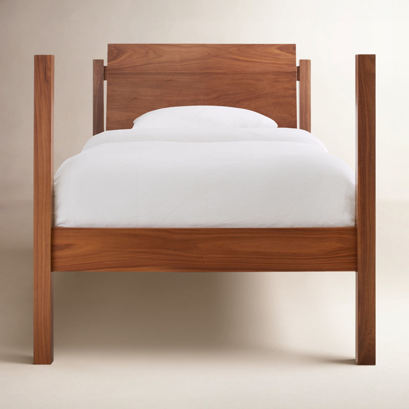 Post Up Platform Bed, Twin, Walnut