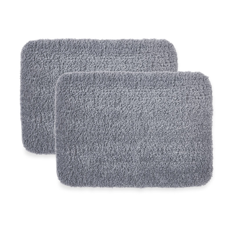 Alheid Rectangle Bath Mat, Grey