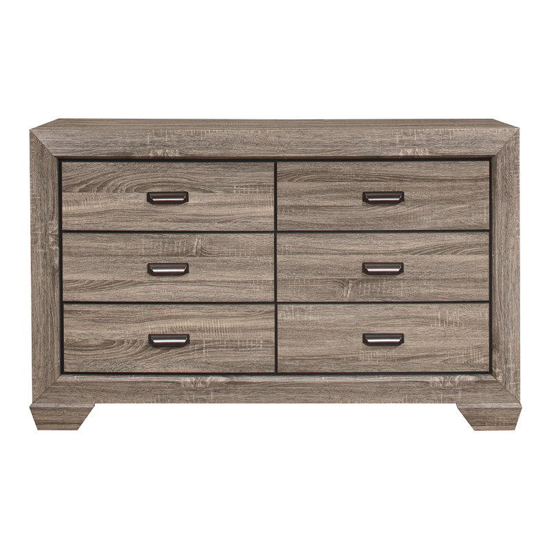 Henry 59'' W 6 - Drawer Dresser, Light Elm