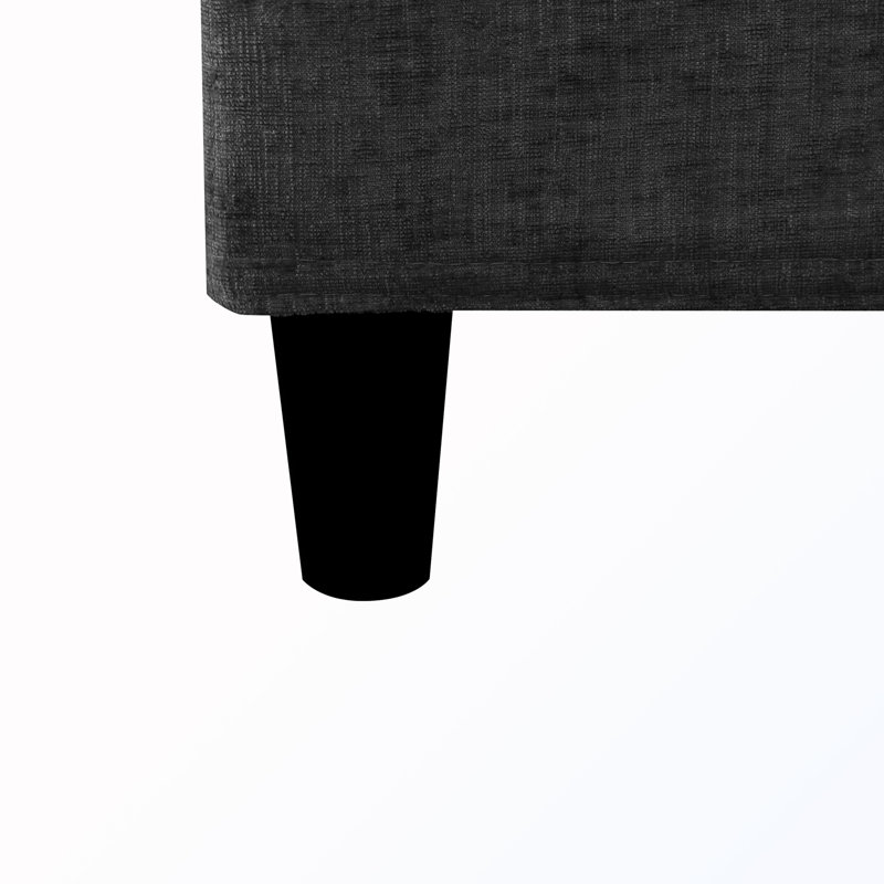 Chaise longue avec coussins, Noir