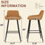 Upholstered Counter Stool With Metal Frame-887964101-887964100