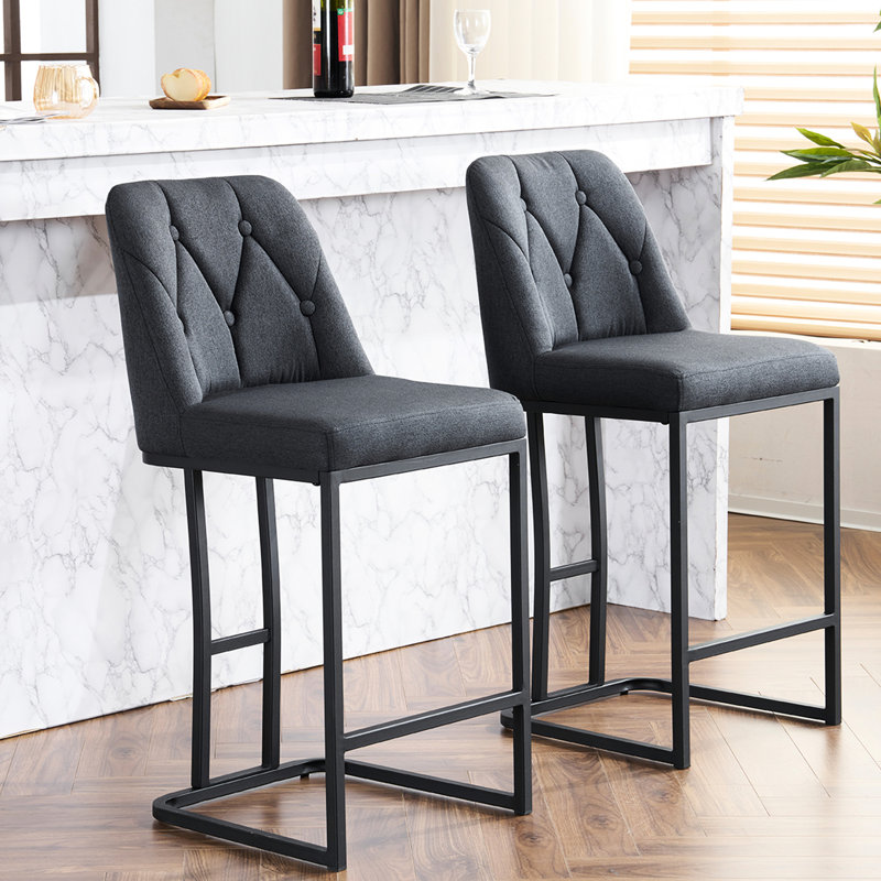Tabouret de bar 2 pièces Modern, Gris