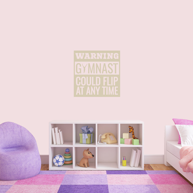 Décalcomanie murale gymnast warning Higginson, Beige clair