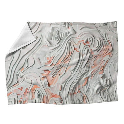 Marble Waves Cool Throw Blanket