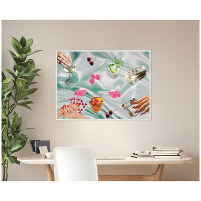 «Poker Night Green» par Honey Island Studio, reproduction d'art sur toile encadrée