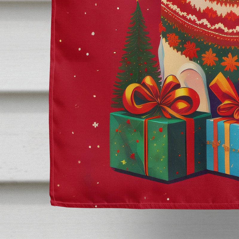 Drapeau de maison de Noël en polyester à double face H 40 po x l 28 po