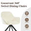 48.5cm H Swivel Upholstered Dining Chairs- Ergonomic Back-1640305352