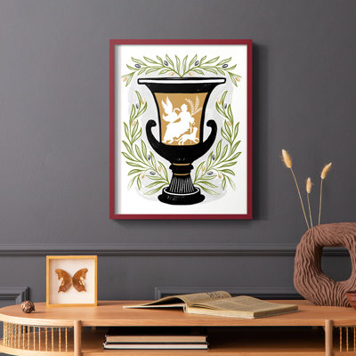 «Greek Vases I», reproduction encadrée - bois massif