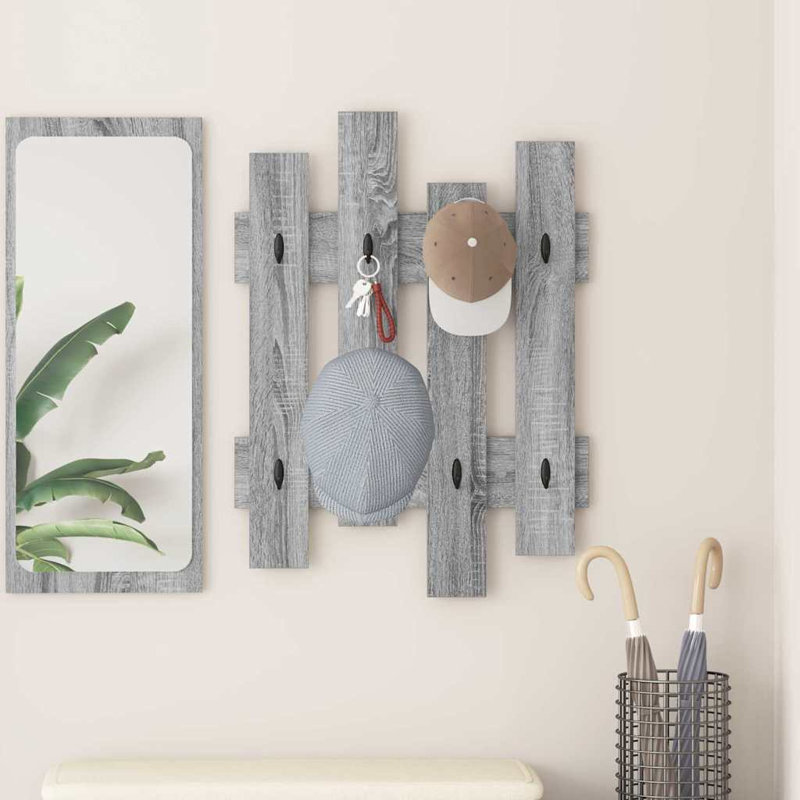 Wall-Mounted Coat Rack Wall-Mounted 60 X 3 X 82 Cm, Grey Sonoma