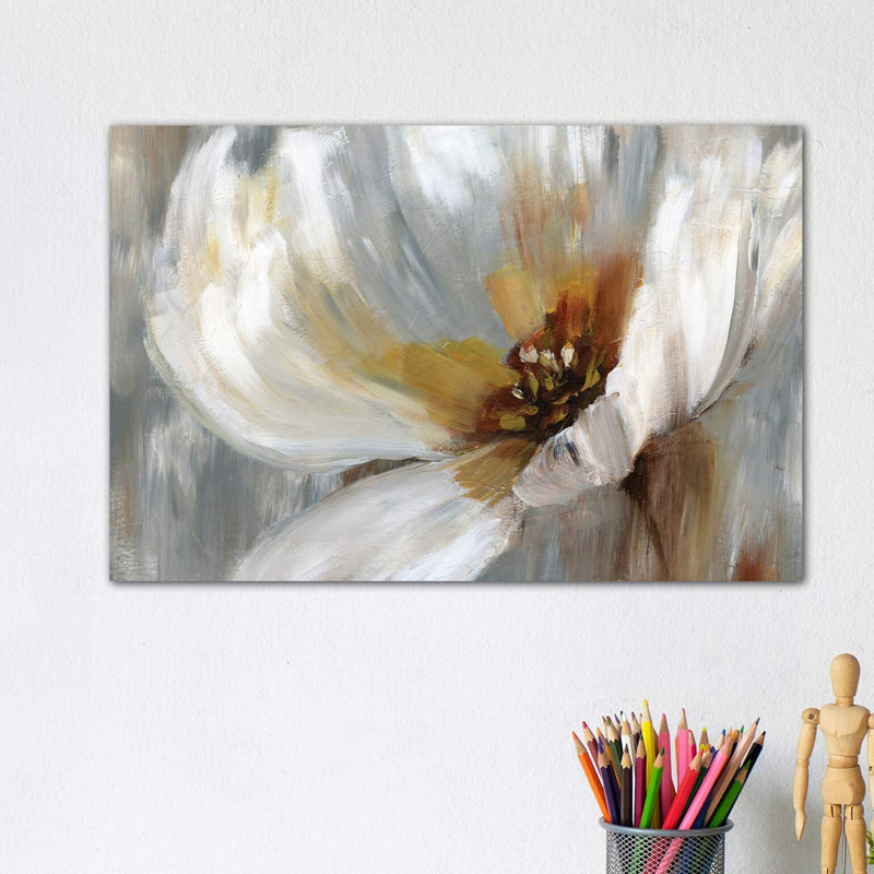 Emboldened Poppy by Nan - Wrapped Canvas Painting, 20.32 cm H x 30.48 cm W