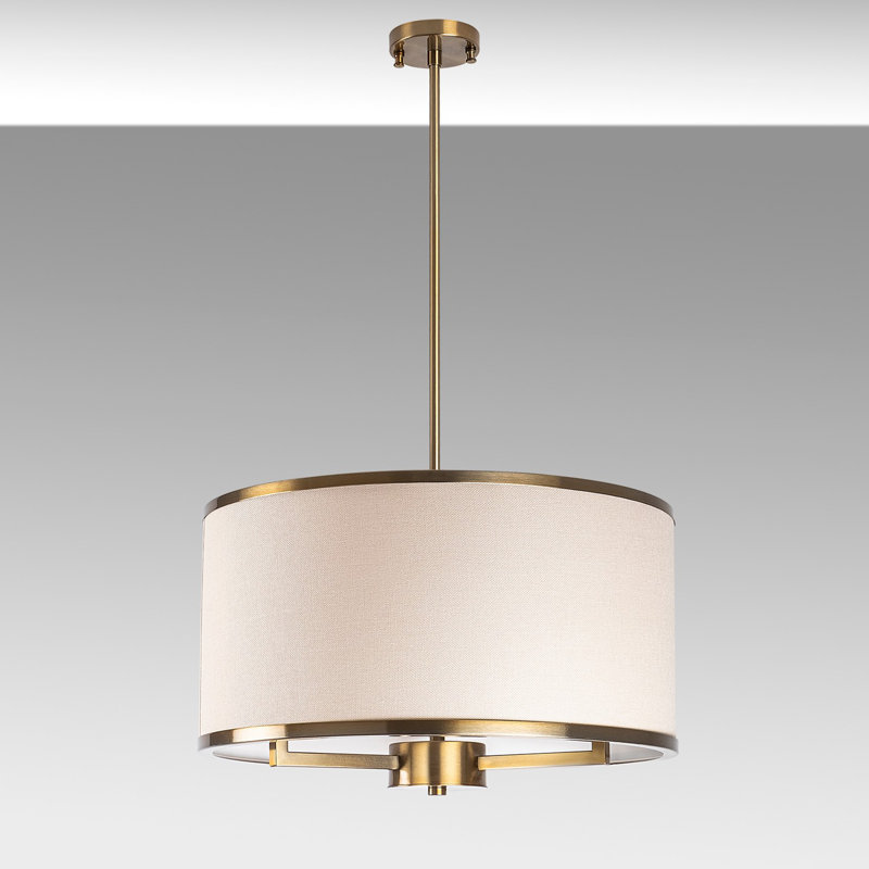 Lustre rétro élégant, structure en métal, 19,7 x 19,7 x 33,1 pouces | 3 x douilles E27 (40 W maximum) | Élégant abat-jour de 19,7 po de diamètre et 9,8 po de hauteur | Parfait pour la décoration glamour d'une maison, d'un salon, d'une salle à manger ou d'un vestibule