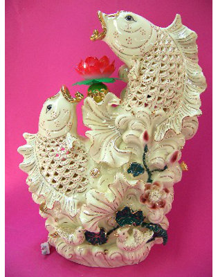 Figurine en porcelaine double 20 "