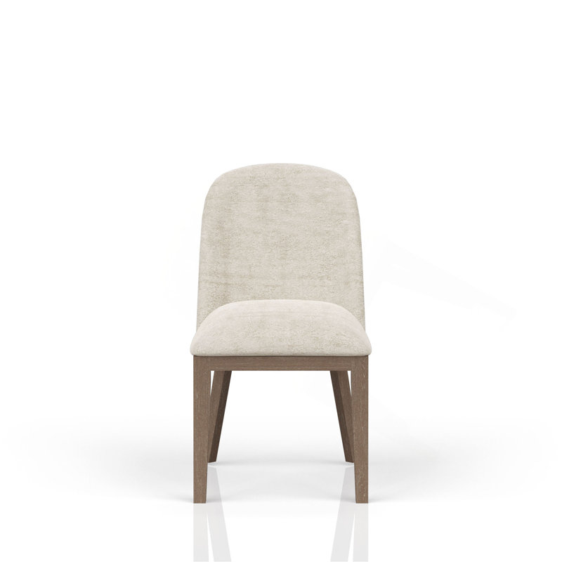 Ensemble de 2 chaises rembourrées cacao et ivoire