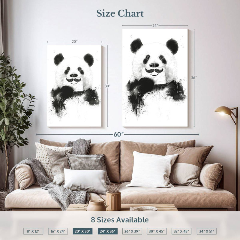 Brampt Funny Panda, 36" H x 24" W