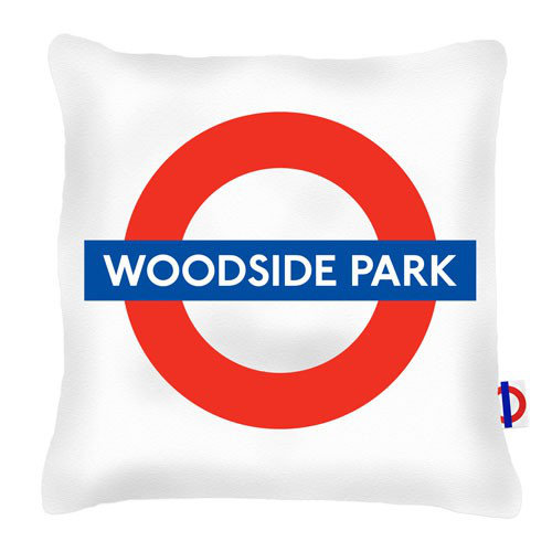 Woodside Park Tube Station London Transport Cushion