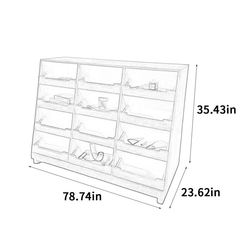Armoire pour îlot Fashion Fashion, H 35,43 po x l 78,74 po x P 23,62 po