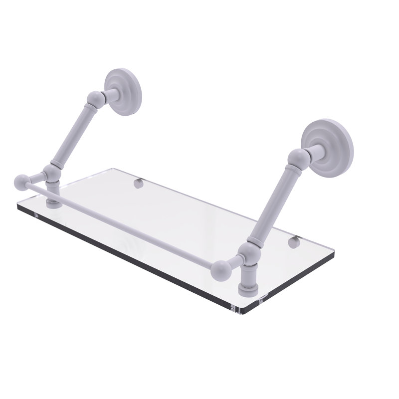 Jhene Bracket Shelf, Matte White, 8" H x 18" W x 8.6" D