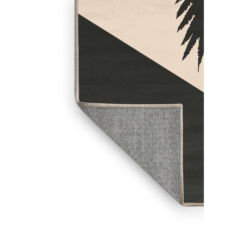 Tapis beige lavable à la machine Coalmont Cheyenne Scout, 7 x 9